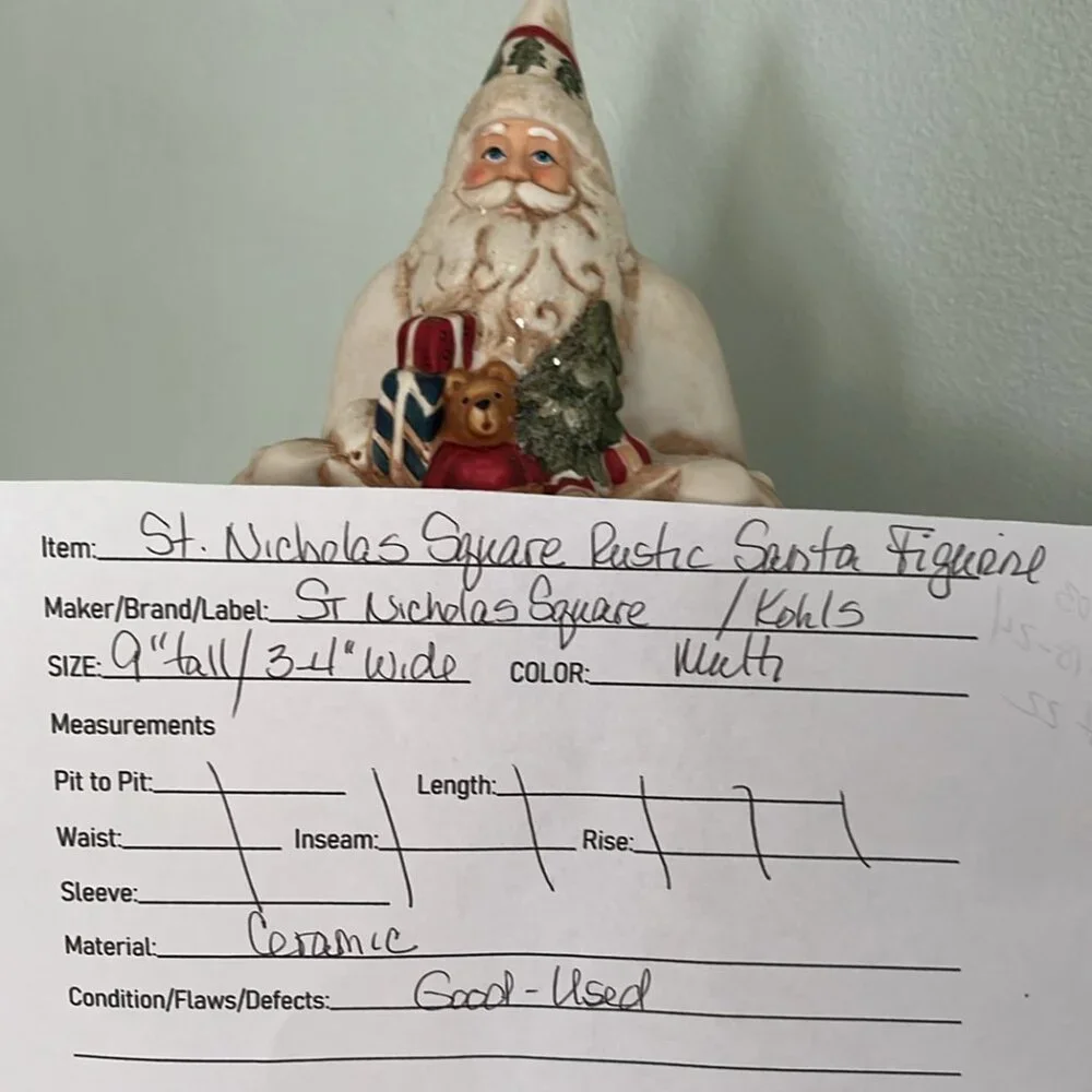 St. Nicholas Square Father‎ Christmas Figurine Christmas Decor Holiday Santa